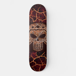 Skull och Lava Mini Skateboard Bräda 18,5 Cm