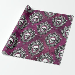 Skull och Lila Gothic Presentpapper