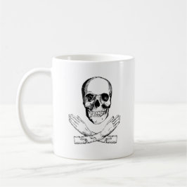 Skull och mekanisk Händer Kaffemugg