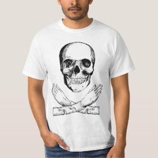 Skull och mekanisk Händer T Shirt