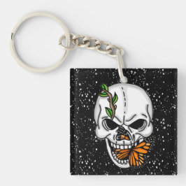 Skull och Monarch Butterfly digital art