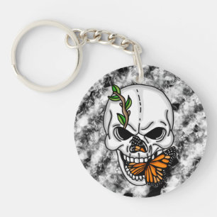Skull och Monarch Butterfly digital art n
