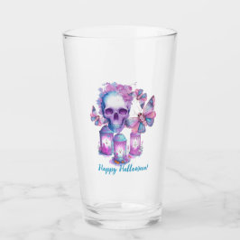 Skull och Moths Halloween Glaskopp