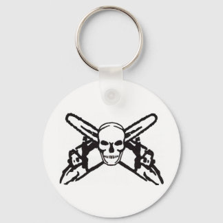 Skull och motorsågar nyckelring