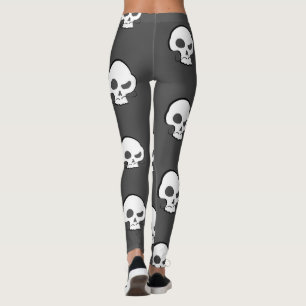 Skull och mustache leggings