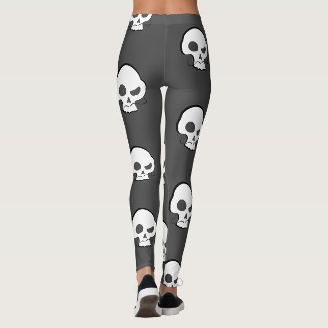 Skull och mustache leggings (Baksida)