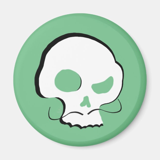 Skull och mustache magnet (Framsidan)