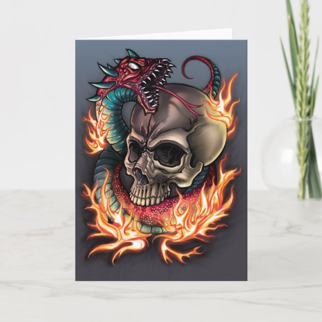 Skull- och ögonblicksbild kort (Framsida)