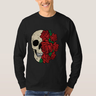 Skull och Ro Halloween Skeleton Bones Manar Kvinno T Shirt