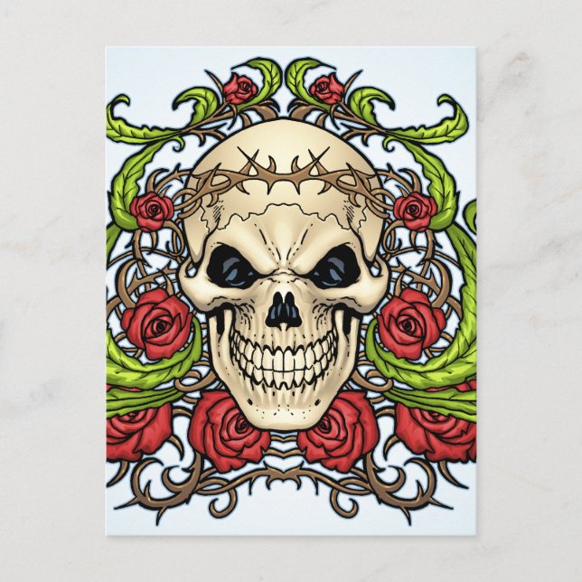 Skull och Ro med Krona från Thorns av Al Rio Vykort (Framsida)