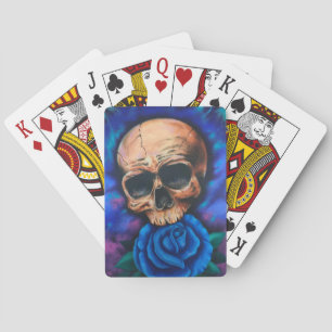 "Skull och Ro" Tatto Stil Cassic-uppspelningskort Casinokort