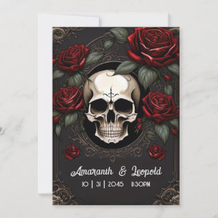 Skull och Ro, traditionell gotisk Bröllop Inbjudningar
