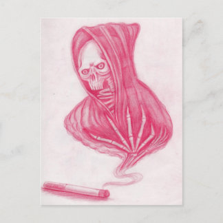 Skull och rök vykort