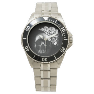 Skull och rosor armbandsur