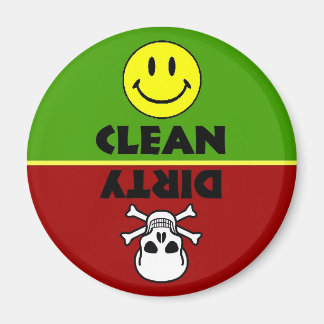 Skull och Similie Clean Dirty Dishwasher Magnet