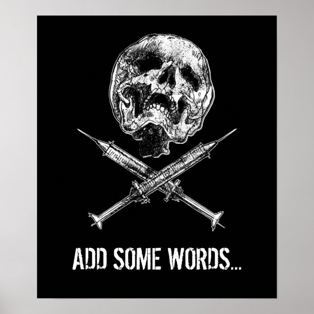 Skull och sprutor poster (Framsidan)
