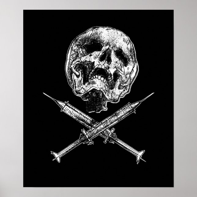 Skull och sprutor poster (Framsidan)