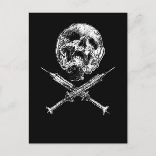 Skull och sprutor vykort