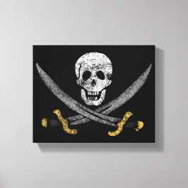 Skull och Swords Jolly Roger Pirat Flagga Canvastryck