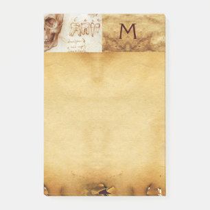 SKULL OCH TEETH,DENTAL CLINIC,DENTIST MONOGRAM POST-IT BLOCK