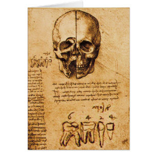 SKULL OCH TEETH,DENTAL CLINIC,DENTIST PARchMENT Hälsningskort