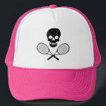 Skull och tennis Racquets Keps<br><div class="desc">Skull och korsade tennisrackets. För att du kom är galen. Design är lite uppfräschad för en uppslitning.</div>