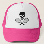 Skull och tennis Racquets Keps<br><div class="desc">Skull och korsade tennisrackets. För att du kom är galen. Design är lite uppfräschad för en uppslitning.</div>