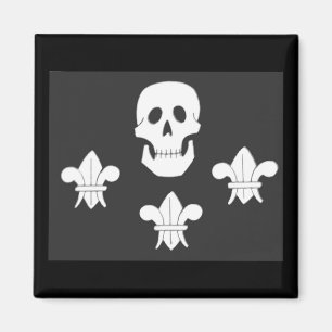 SKULL OCH TRE LILES MAGNET