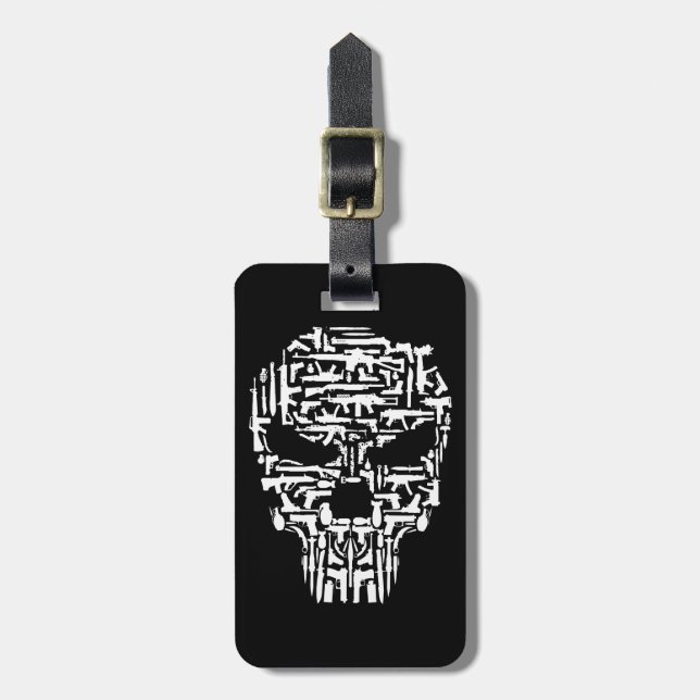 Skull och vapen och Knivar Products Bagagebricka (Vertikal Framsida)