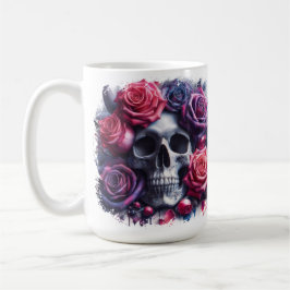 Skull omgiven av Vibrant Ro Kaffemugg