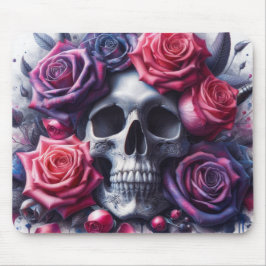 Skull omgiven av Vibrant Ro Musmatta