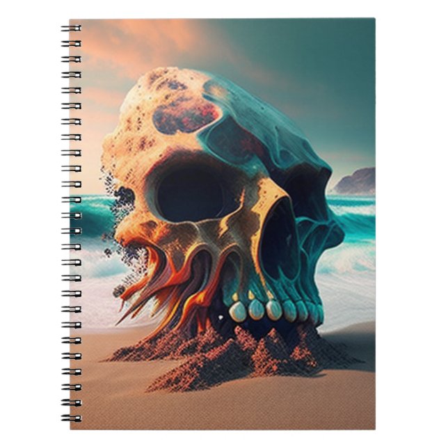 Skull on the Beach Anteckningsbok (Framsidan)