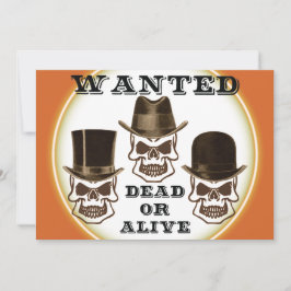 Skull önskad död- eller liveinbjudan inbjudningar
