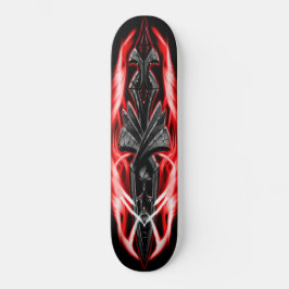 Skull, ornament Red Skateboard Bräda 19,5 Cm