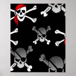 Skull på ben Party Pirat Poster