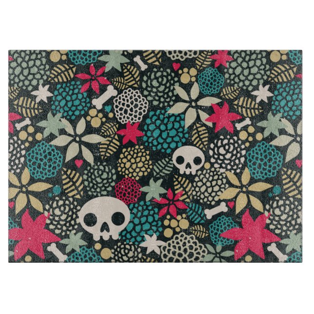Skull på blommor (Framsidan)