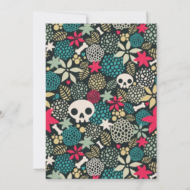 Skull på blommor (Framsida)