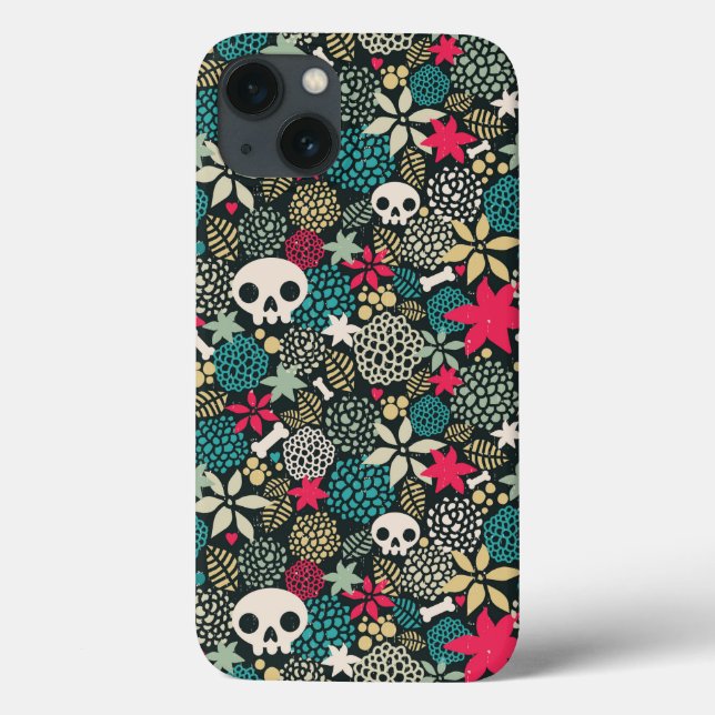 Skull på blommor (Baksida)