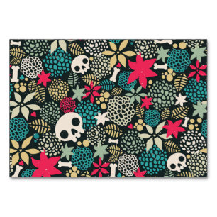 Skull på blommor bordsnummer