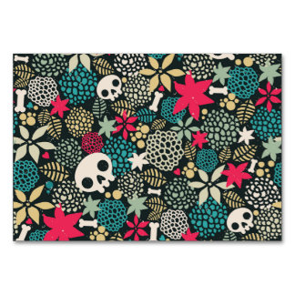 Skull på blommor bordsnummer