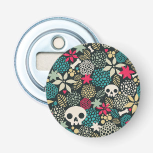 Skull på blommor flasköppnare