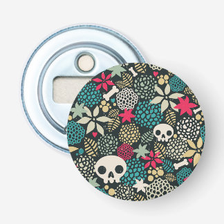 Skull på blommor flasköppnare