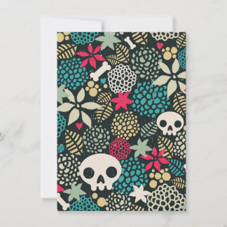 Skull på blommor inbjudningar