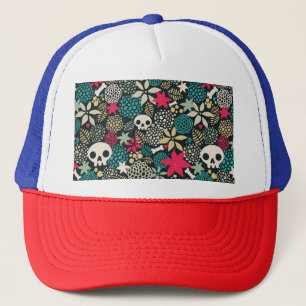 Skull på blommor keps