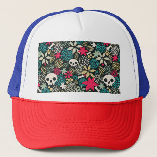 Skull på blommor keps
