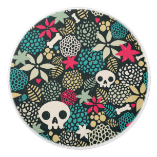 Skull på blommor knopp