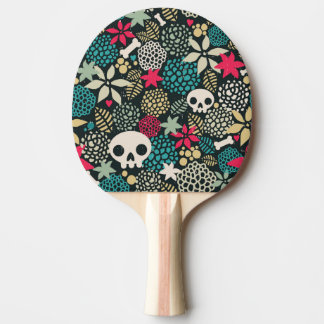Skull på blommor pingisracket