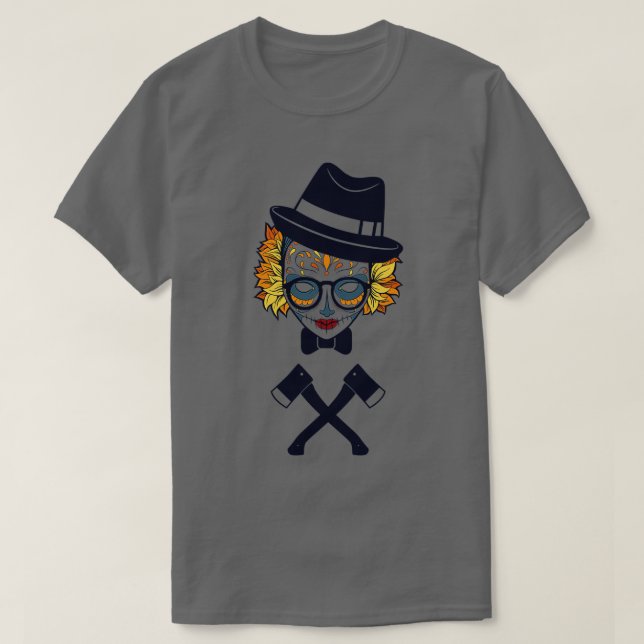Skull på chop chop Classic TShirt T Shirt (Design framsida)