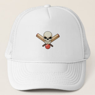 Skull på Cricket med Cricket fladdermus Keps
