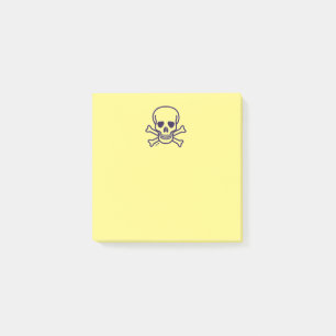 Skull på dynor för Bones gult Note Post-it Block